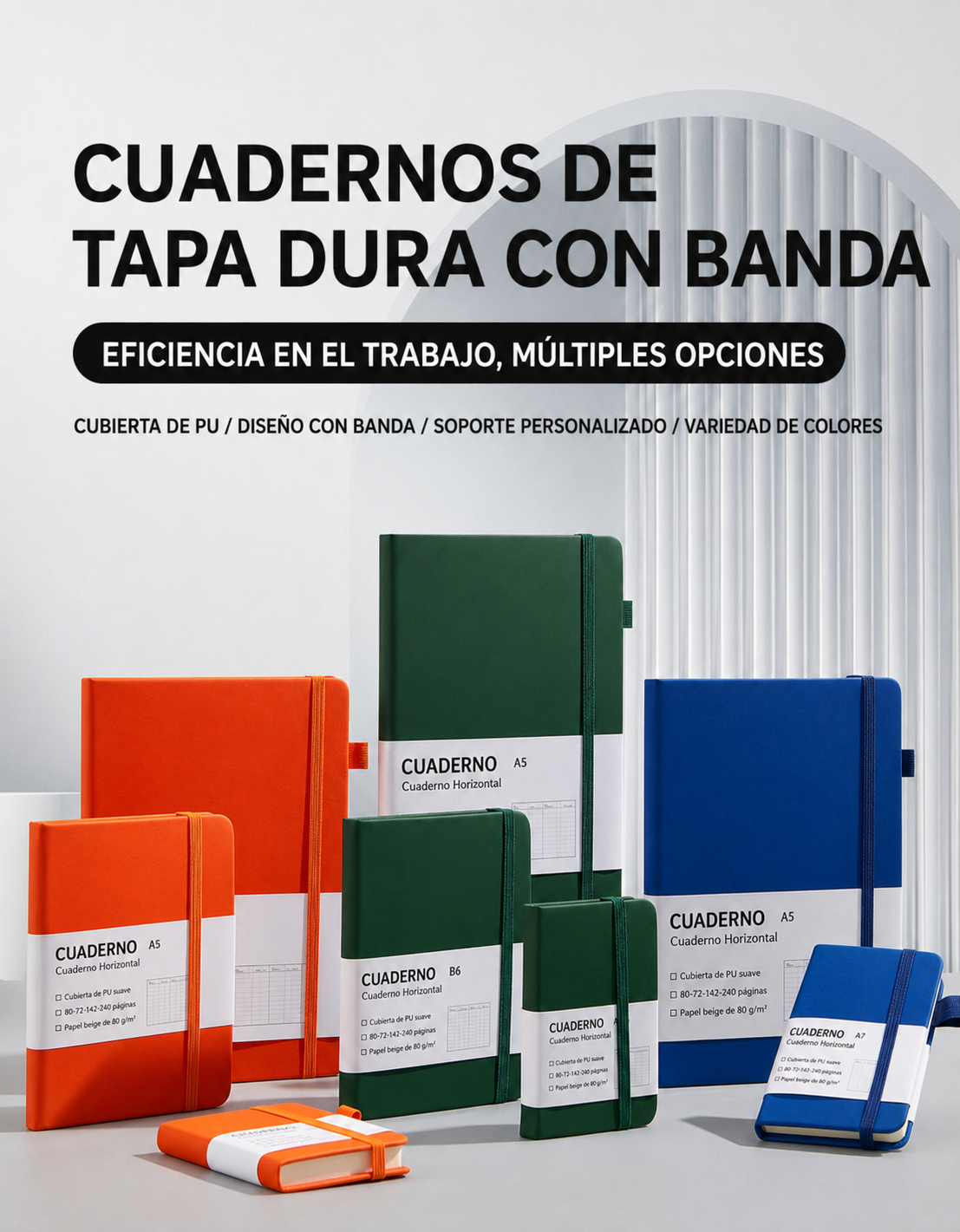 cuaderno de tapa dura con banda elástica cuaderno de tapa dura con banda elástica